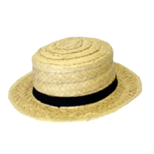 Straw Boater Hat Sailor Skimmer Sun 