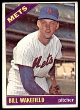1966 Topps Baseball Card Bill Wakefield New York Mets #443