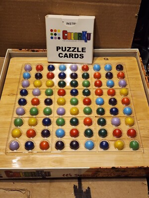COLORKU Color Sudoku Puzzle Wooden Board Game Set with Puzzle