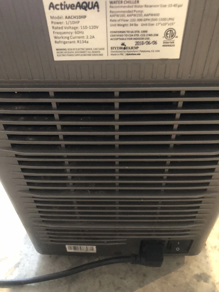 Water Chillers For Hydroponics  1/10 Hp,used very little,works great - Image 2 of 2