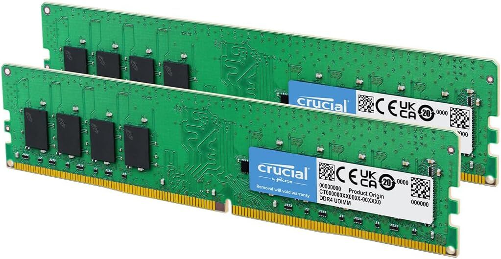【ほぼ新品】Crucial CT2K32G4DFD832A Crucial 32GB DDR4 RAM, 3200MHz (PC4-25600) CL22 Desktop