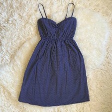 J. Crew Navy Cotton Geometric Pattern Dress, size 00