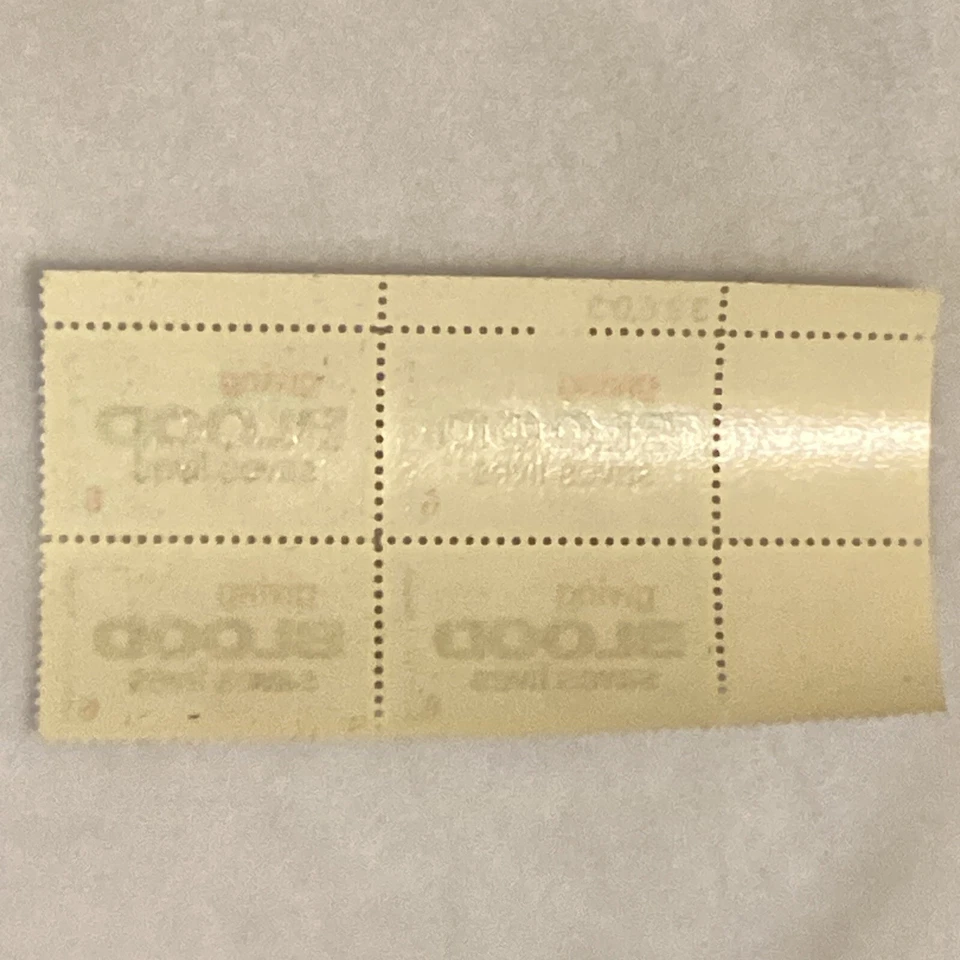 MINT Giving Blood Saves Lives United States Postage 6¢ 4 Stamp Plate Block #1425 - Image 4 of 4