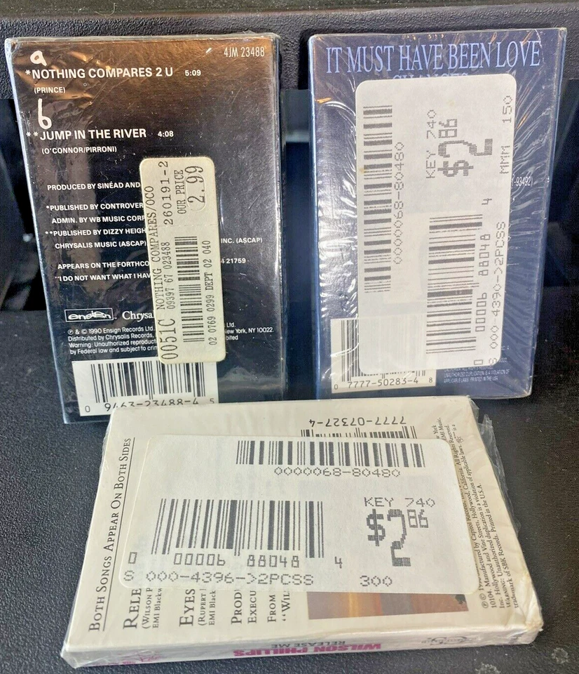 VTG SINEAD O CONNOR NOTHING COMPARES 2 U CASSETTE SINGLE LOT NEW SEALED ROXETTE - Image 2 of 3