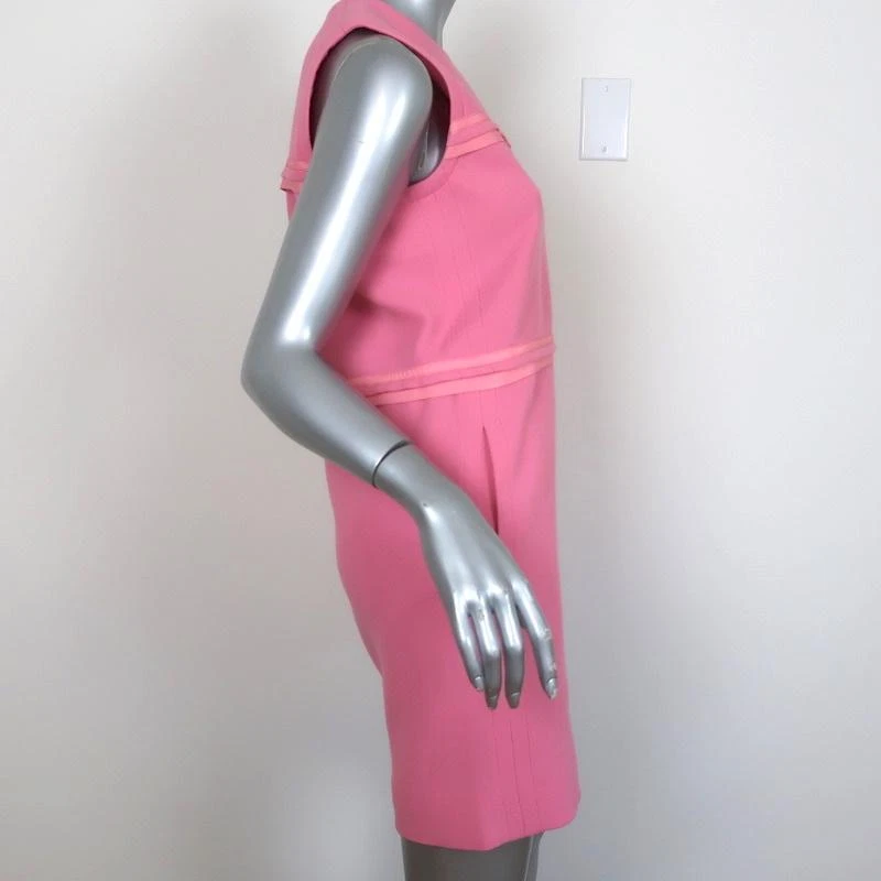 Mini Vestido Victoria Victoria Beckham Rosa Satinado Bordado Lana Crepé Talla EE. UU. 0 Foto 4 de 4