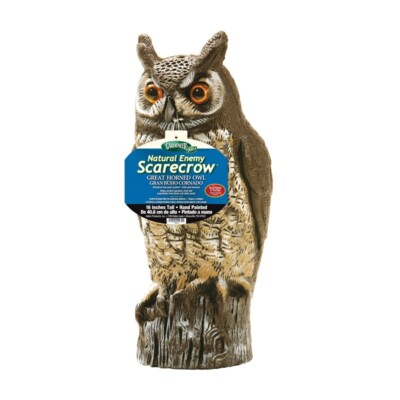 Dalen Scarecrow 16'' Plastic Great Horned Owl Animal Repellent Decoy 1 pk