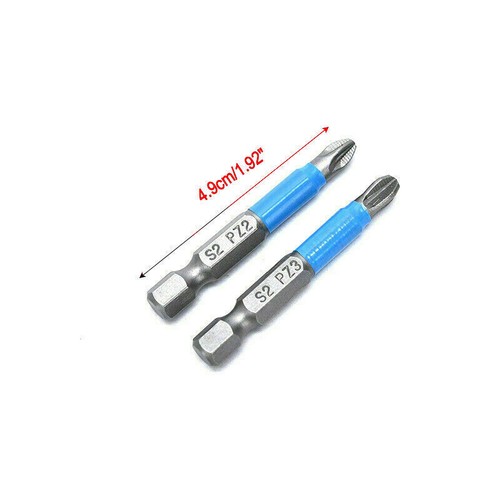 12 IN 1 PZ PH 1-3 Assorted 50mm S2 Single-Sided Hex Magnetic Screwdriver Bit Set - Picture 4 of 8