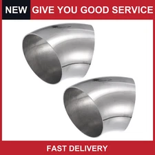 Universal  OD 3.5" 45 Degree Mandrel Bend Elbow Bend Exhaust Tube Pack of 2
