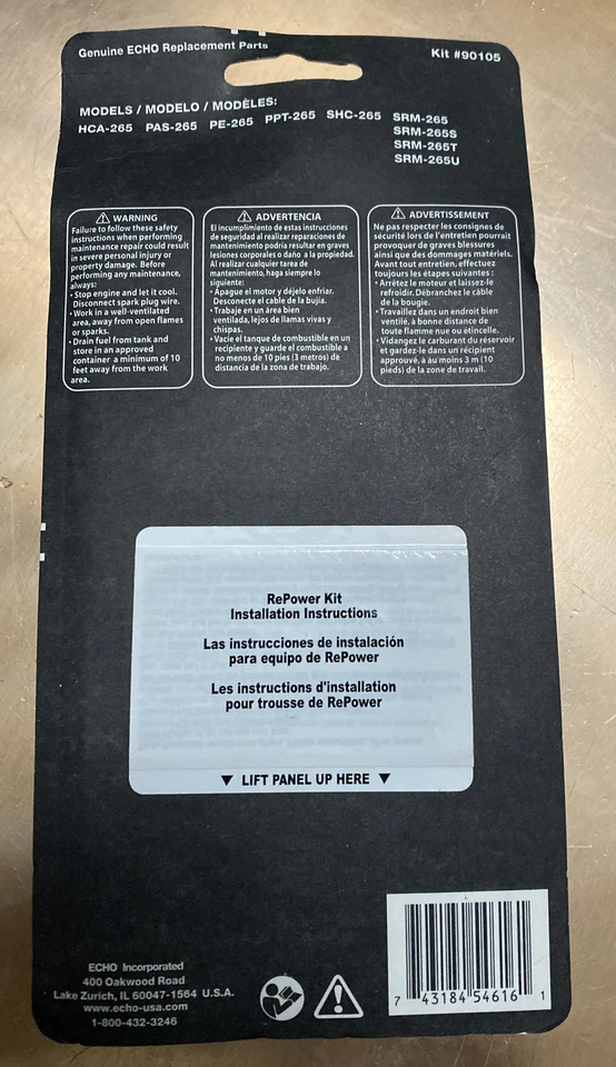 NEW OEM ECHO FUEL SYSTEM MAINTENANCE KIT 90105 FREE SHIPPING  - Image 2 of 2