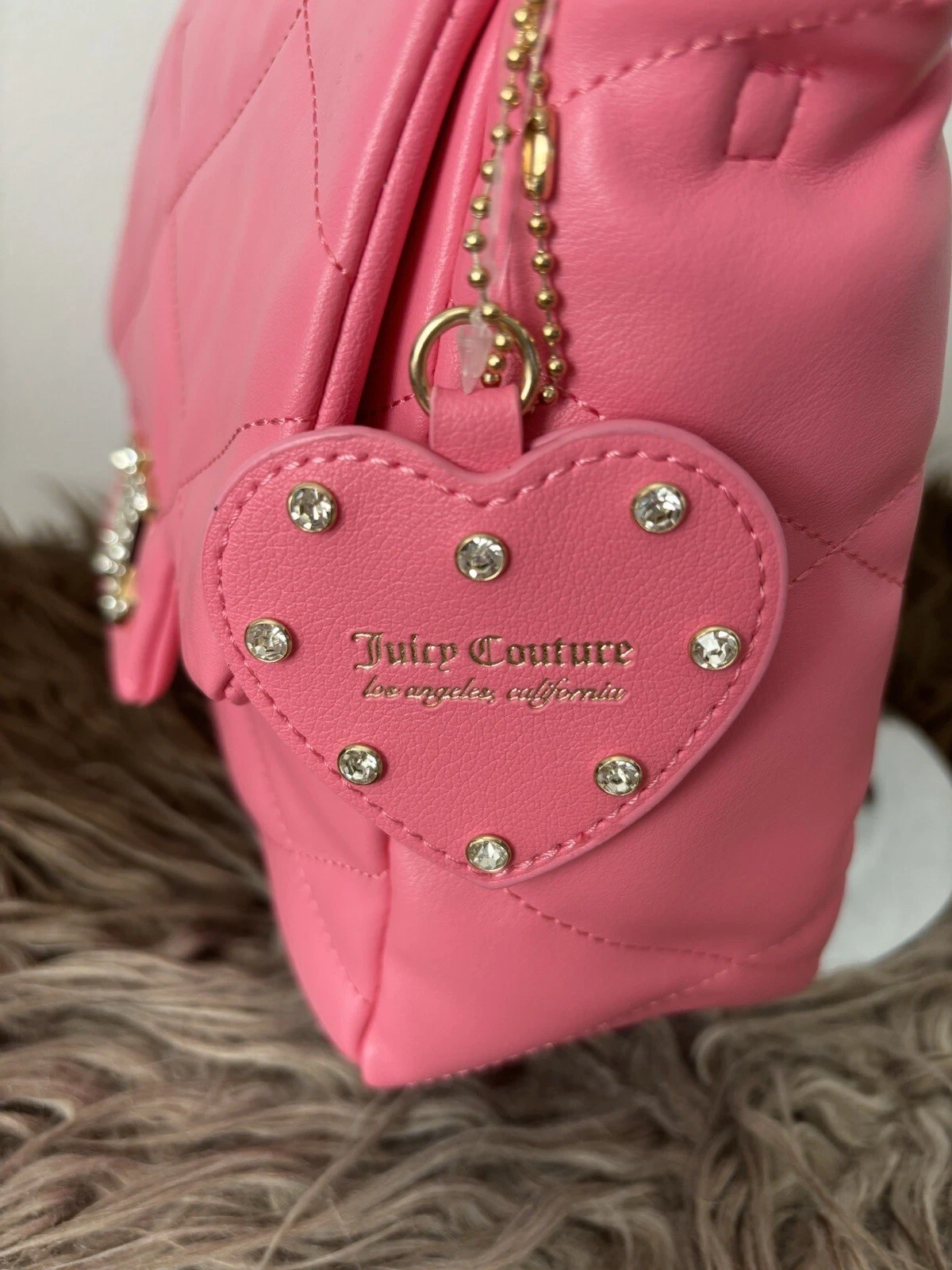 Borsa JUICY COUTURE Borsa a tracolla rosa diamante più luminosa di una NUOVA