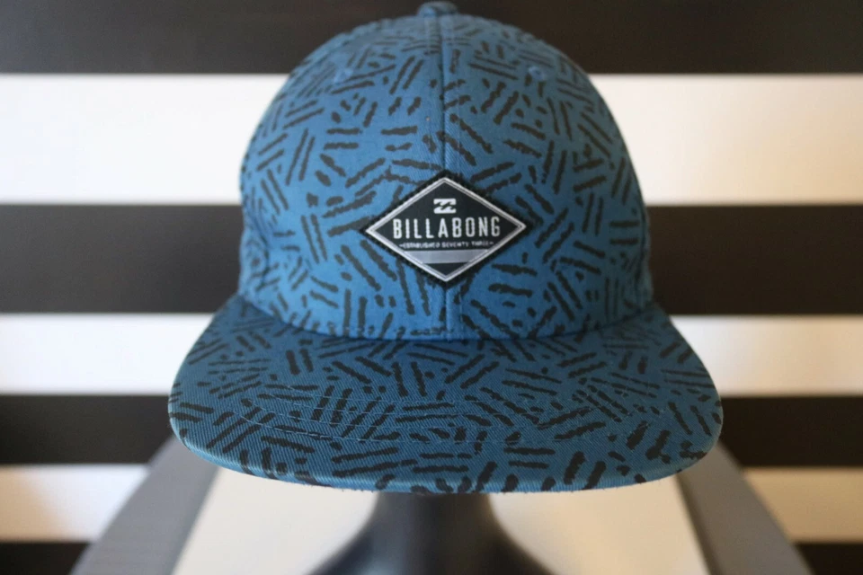 Gorra de béisbol Billabong SnapBack azul 100 % algodón rayas negras talla única Foto 2 de 4