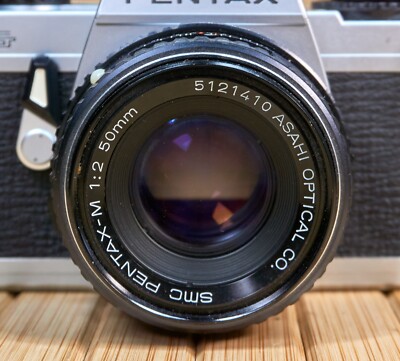 PENTAX MG SMC PENTAX 50mm f/2付き Pentax MG 35mm SLR Film Camera, SMC Pentax-M 50mm F2 lens
