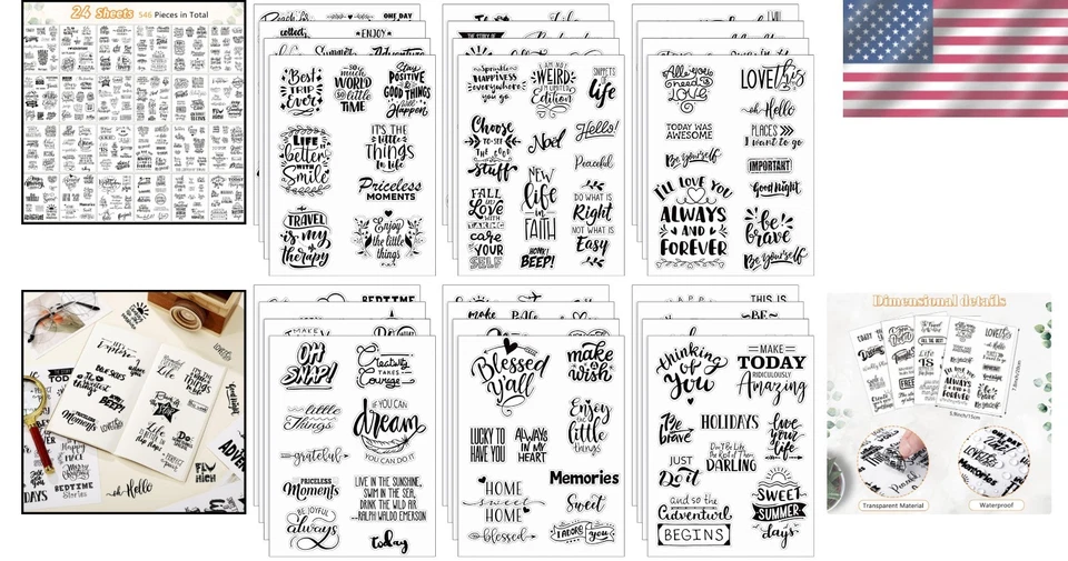 Inspirational 546件装儿童贴纸-剪贴簿和笔记本电脑美学 — 第 2/4 张图片