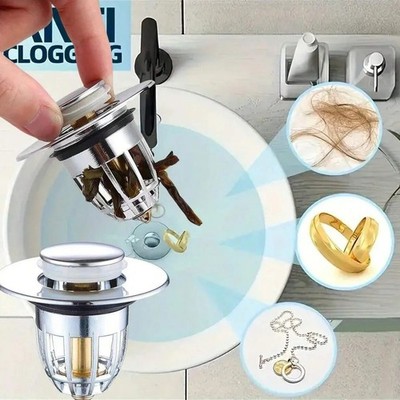 Universal Bad Waschbecken Stopfen Stopper Waschbecken Kern Bounce Up Abfluss Filter Haus