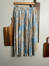 Vintage Alfred Dunner Multicolor Elastic Waist Pleated Midi Skirt Size 10