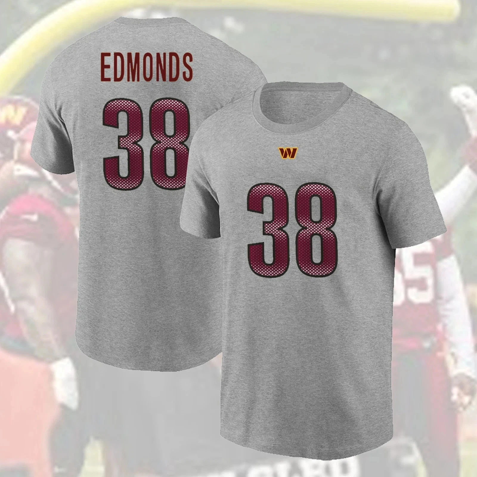 Chase Ed.monds #38 Washington Com.man.ders 2025 Name & Number For Fans