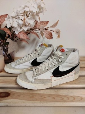 Herren Nike Blazer Mid 77 Pro Club Weiß Schwarz Knochen Turnschuhe Sneaker UK 11 EU 46