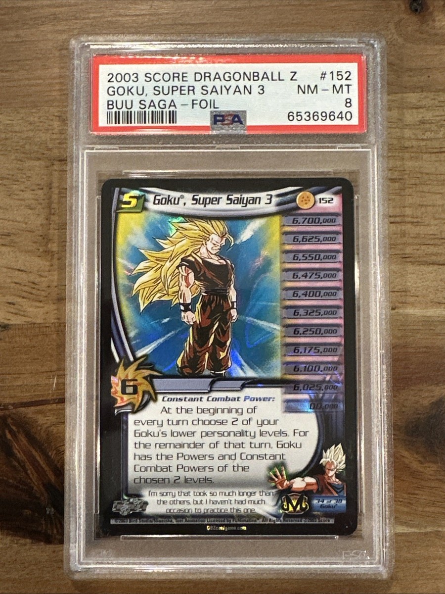 PSA 8 Mint 2003 Score DBZ Goku Super Saiyan 3 UR Buu Saga 152 | eBay