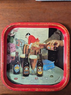 Rhymney Brewery tray. "IT'S THE BEST ROUND HERE'