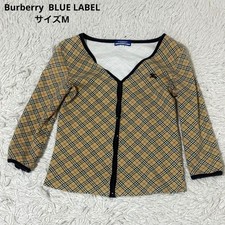 Burberry Blue Label Nova Check Horse Logo Cardigan M Used Fashion