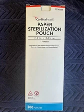 Cardinal Health Paper Sterilization Pouch  3.5 X 8.75  Ref 92308. FREE SHIPPING