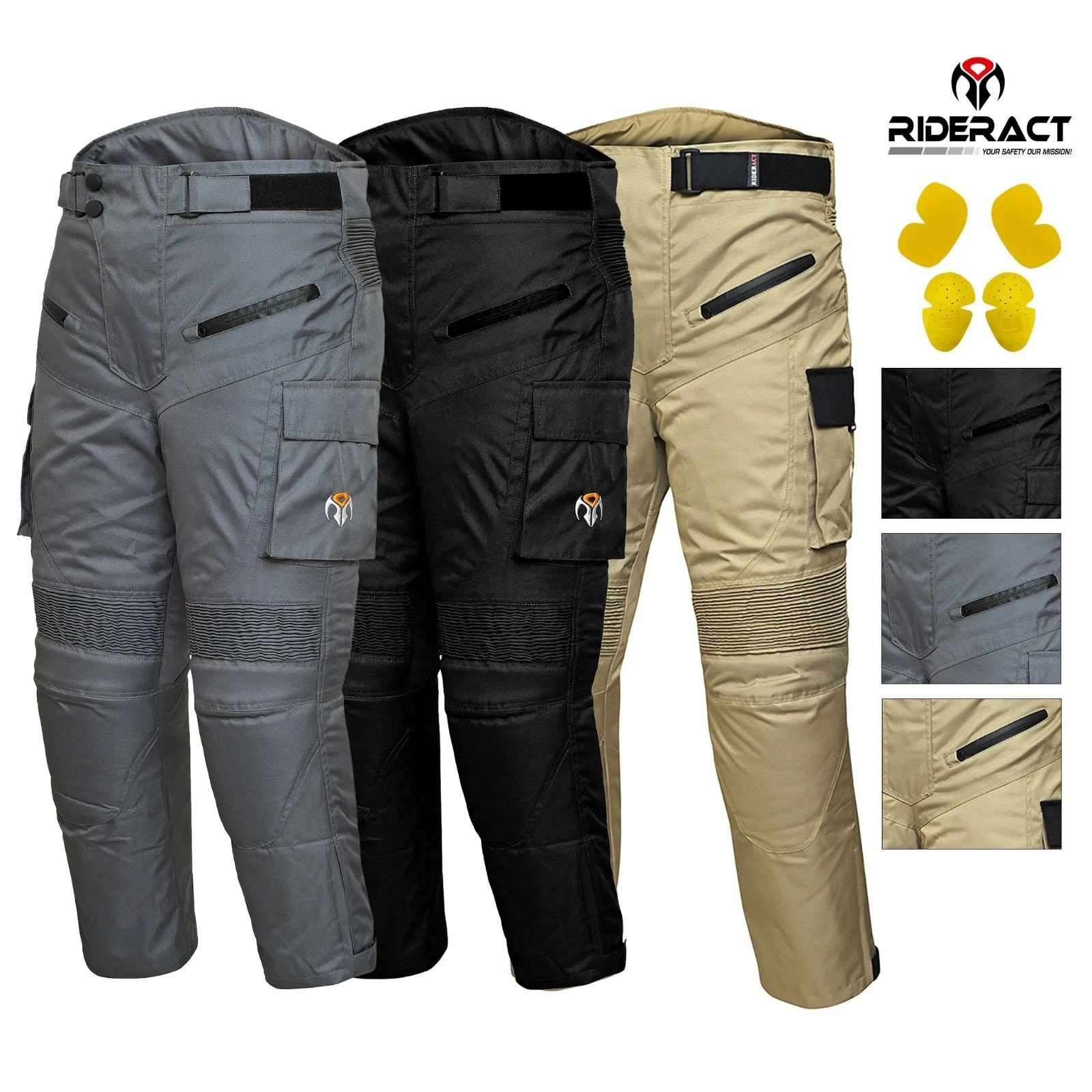 RIDERACT® Cordura Motorcycle Pants Tarzan Waterproof Motorbike Touring Trousers