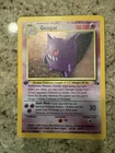 Pokémon TCG Gengar Fossil Holo Card 5/62 1st Edition LP