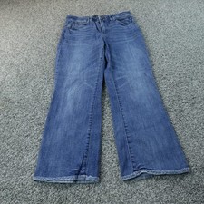 Democracy Jeans Womens 10 Blue Denim Pants Ab Technology Mid Rise Boot Stretch