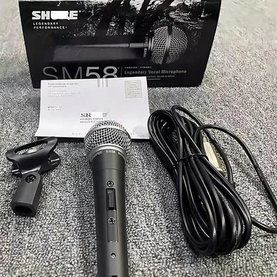 For Shure SM58S Dynamic Vocal Microphone Wired Mic with On/Off Switch With Cable