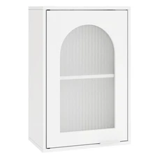 Bathroom Wall Cabinet Medicine Cabinet w/ Tempered Glass Door & Adjustable Shelf
