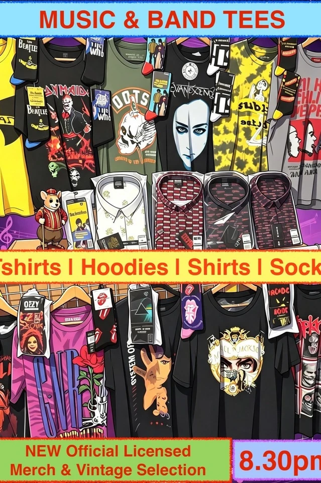 🎶 Band & Music Merch|LINKIN PARK|QOTSA|THE BEATLES|FOO FIGHTERS|CLASH🔥