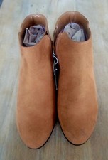 Cat  Jack Boots Girls Sz 5 Opal Brown Booties Zipper Flaw