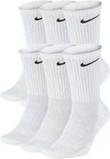 Nike New in Pack Everyday Cushioned Crew Sport Socks Men's Women's - 6 Pairs