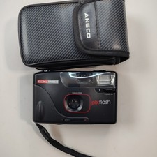 Halina Ansco Pixflash 35mm Film Camera with Case Untested As-Is for Parts Only