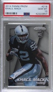 2014 Panini Prizm Khalil Mack #218 PSA 10 GEM MT Rookie RC
