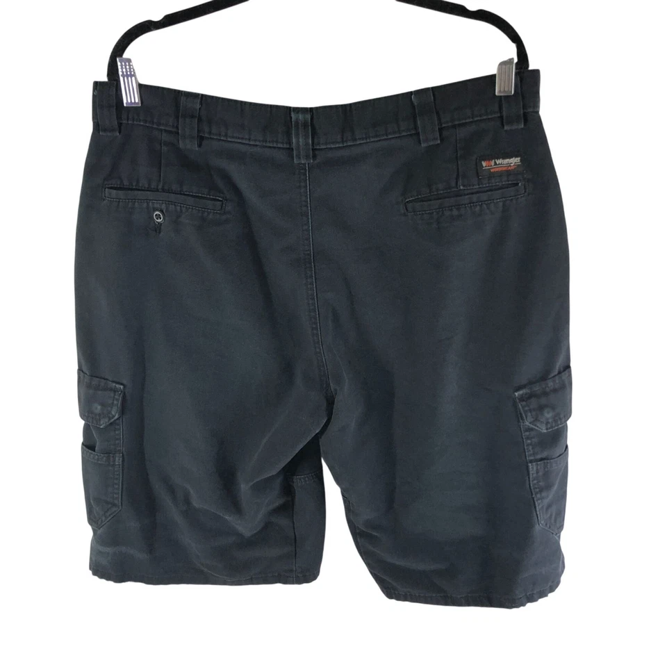Pantalones cortos cargo negros Wrangler Workwear para hombre talla 36 mezcla de algodón Foto 4 de 4