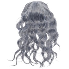 Long Fluffy Synthetic Wig with Bangs for Festival Wedding Birthday Cosplay