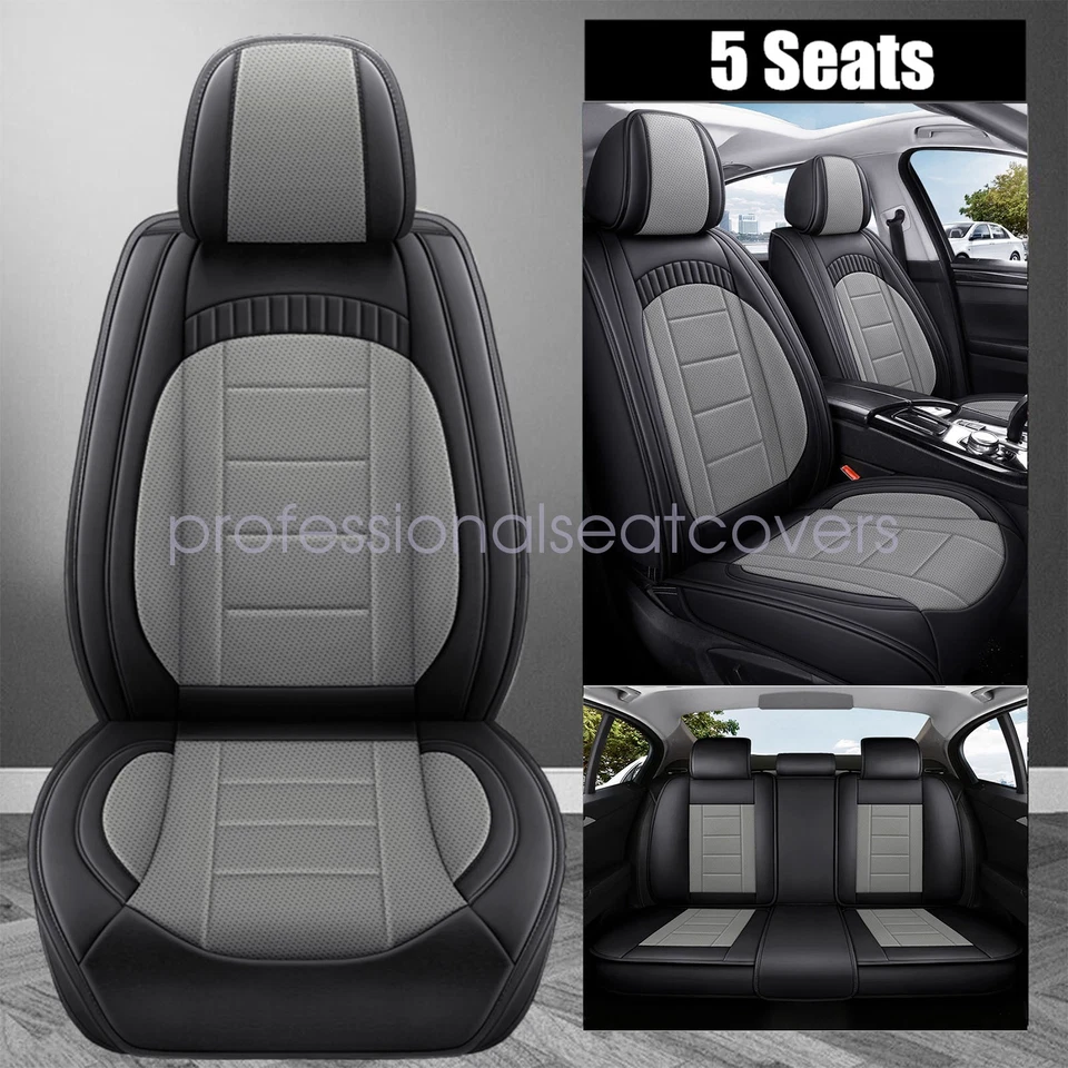 Fundas de cuero sintético para coche Toyota Prius 2003-2015 5 asientos cojín delantero trasero Foto 4 de 4