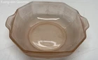 Vintage Frosted Pink Pressed Depression Glass Decorative Bowl