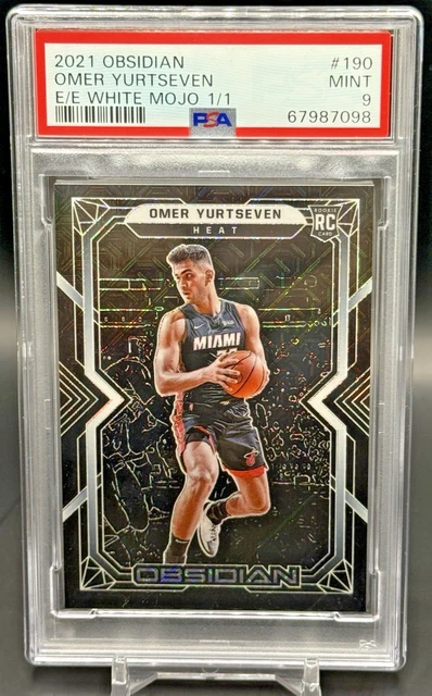 2021 Panini Obsidian Omer Yurtseven Electric Etch White Mojo 1/1 Rookie PSA 9 RC