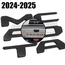 Matte Black Tailgate Insert Letter Badge For 2024-2025 Tacoma Rear Trunk Emblems