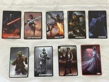 VERY RARE STAR WARS SET COIN PUSHER CARDS ARCADE FULL SET W/ YODA & BARCODES LOT