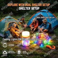 Camping Zelt Kuppelzelt 3~4 Personen Automati...