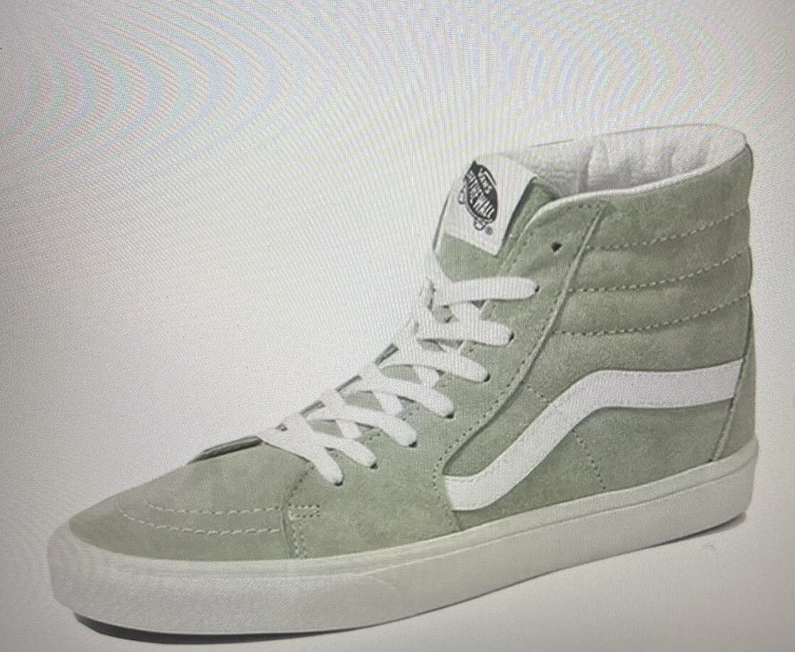 Scarpe Uomo Taglia 7 VANS Sk8 Hi Pig Scamosciato Grigio Muschio Donna Taglia 8 5 Unisex