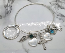 "Forever in my heart" Memorial Bracelet - Loss, Bereavement, Sympathy Gift