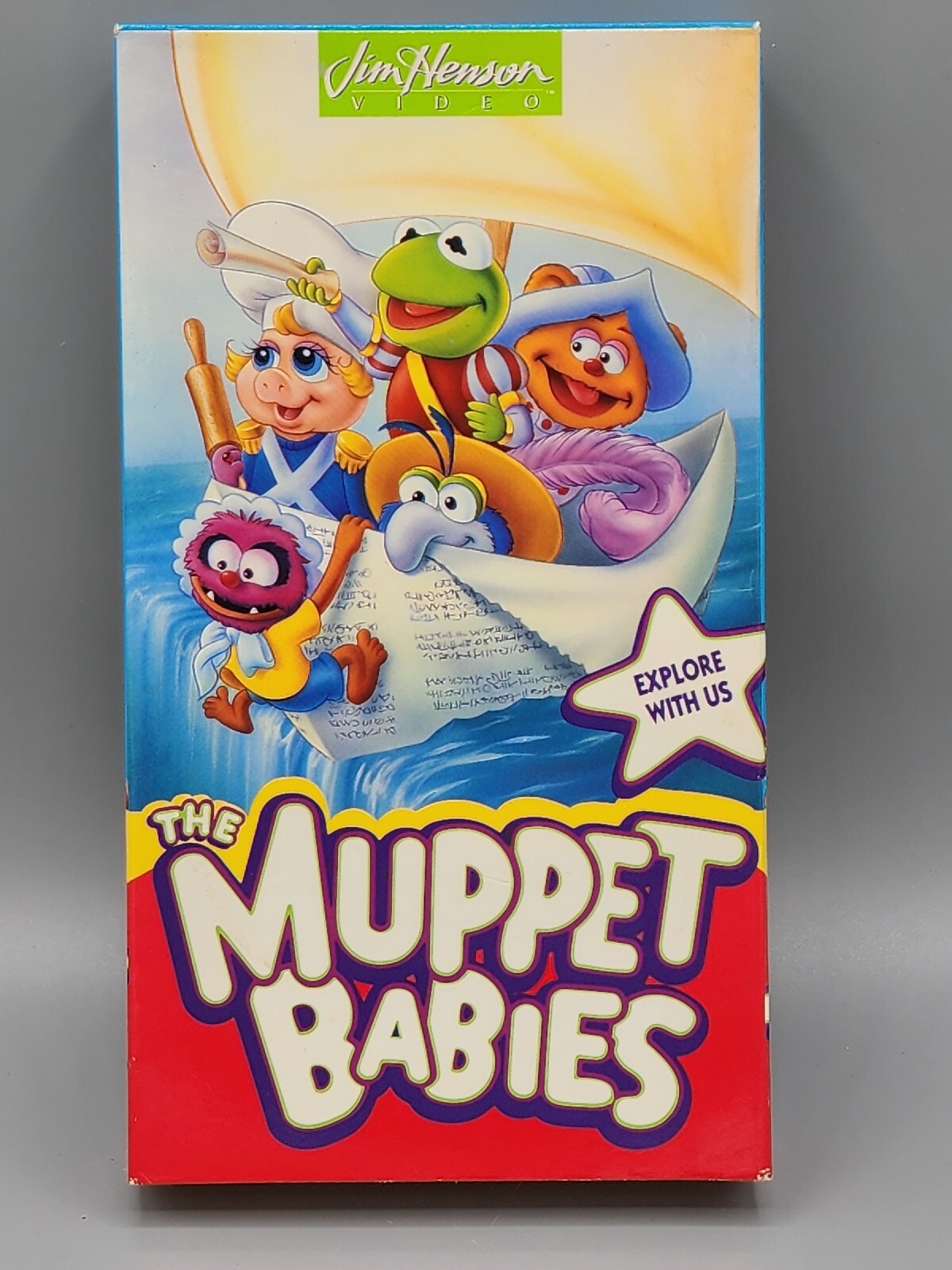 Muppet Babies Explore With Us VHS 1993 Fozzie Kermit Miss Piggy Jim