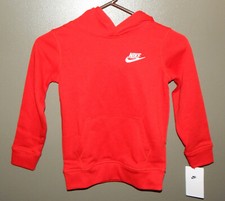 Nike Fleece Hoodie Child / Youth Size 5, 6 or 7 Red Pull-Over