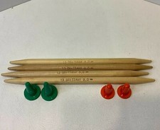 Lot of 4 Brittany Crochet Needles Wooden 13 9.0 MM