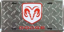 Dodge License Plate Embossed Metal New Old Stock 2116