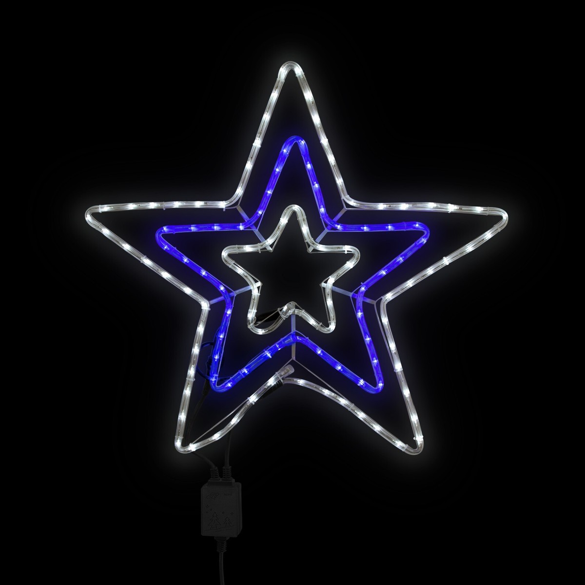 The Christmas Workshop Blue White Star Rope Light Christmas